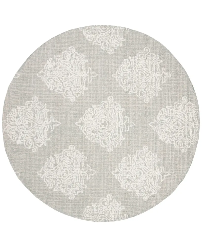 Safavieh Abstract 523 Aqua and Ivory 6' x 6' Round Area Rug