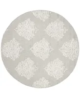 Safavieh Abstract 523 Aqua and Ivory 6' x 6' Round Area Rug