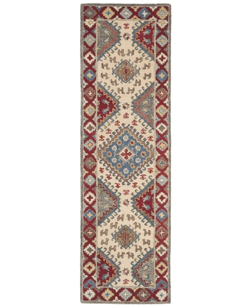 Safavieh Antiquity At507 Red and Ivory 2'3" x 8' Runner Area Rug