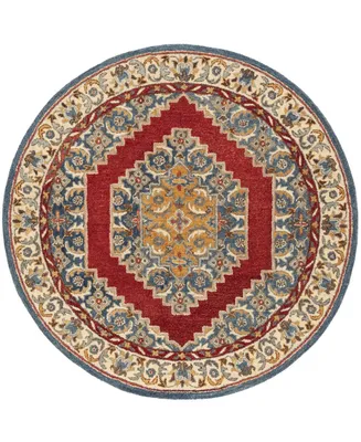 Safavieh Antiquity At505 Blue and Red 6' x 6' Round Area Rug