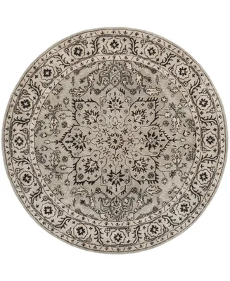 Safavieh Antiquity At58 Gray and Beige 6' x 6' Round Area Rug