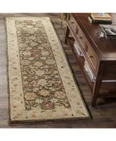 Safavieh Antiquity At853 Olive and Gray 2'3" x 12' Runner Area Rug