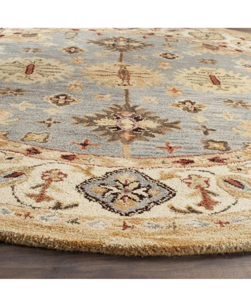 Safavieh Antiquity At847 Blue and Ivory 6' x 6' Round Area Rug