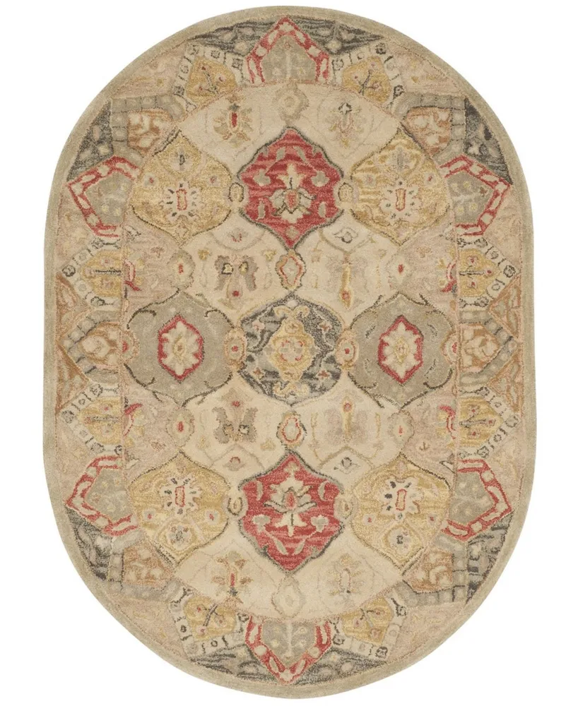 Safavieh Antiquity At830 Beige 4'6" x 6'6" Oval Area Rug