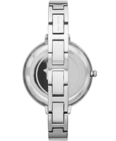 Michael Kors Women's Silver-Tone Half Bangle Bracelet Watch 38mm