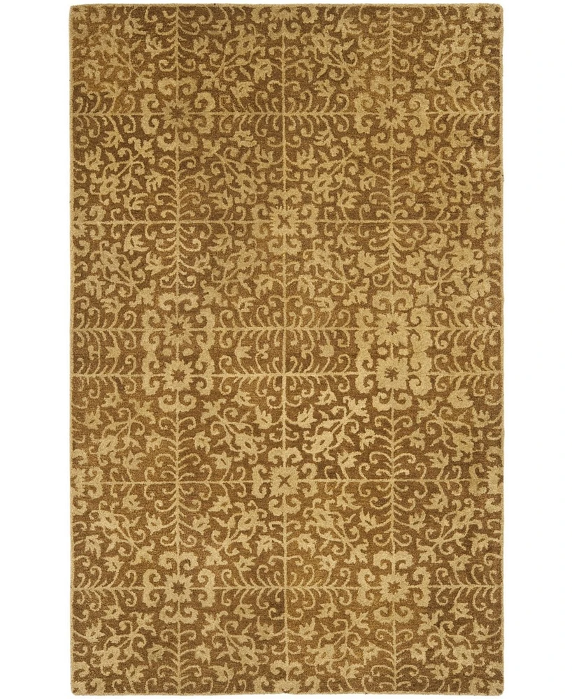 Safavieh Antiquity At411 Gold and Beige 5' x 8' Area Rug