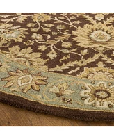 Safavieh Antiquity At249 Chocolate 3'6" x 3'6" Round Area Rug