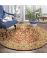 Safavieh Antiquity At249 Rust and Gold 6' x 6' Round Area Rug