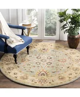 Safavieh Antiquity At249 Mist and Ivory 3'6" x 3'6" Round Area Rug