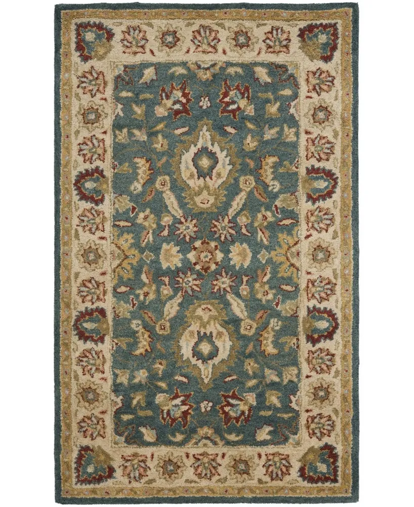 Safavieh Antiquity At15 Blue and Beige 4' x 6' Area Rug