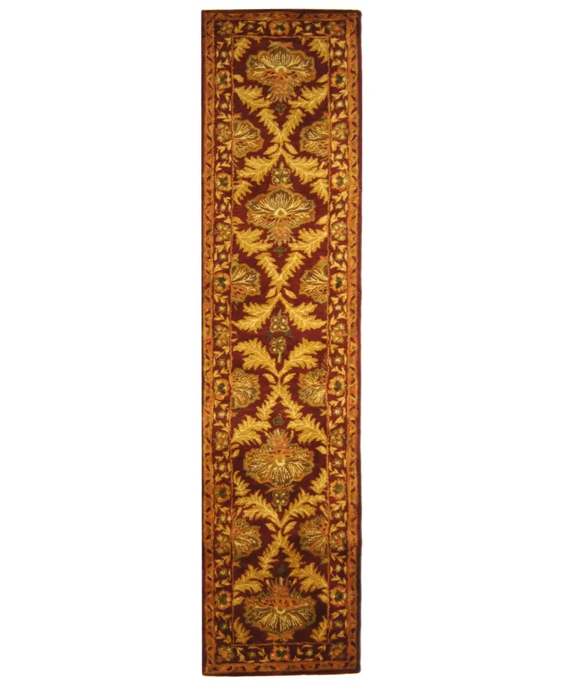 Safavieh Antiquity At54 Wine and Gold 2'3" x 8' Runner Area Rug