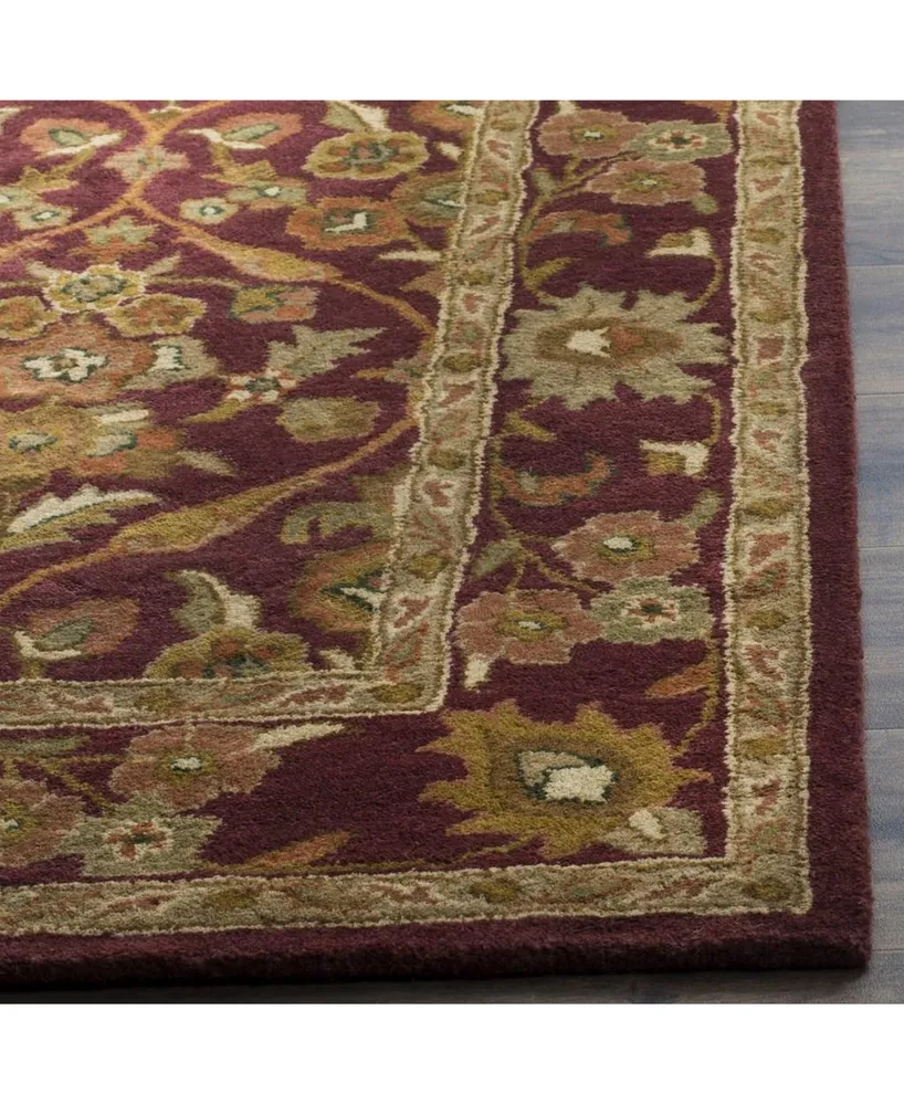 Safavieh Antiquity At51 Wine and Gold 2'3" x 10' Runner Area Rug