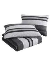 Nautica Ardmoore Grey Cotton Reversible Quilt Set