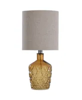 StyleCraft Textured Glass Accent Lamp with An Open Bottom Design