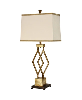 StyleCraft Hardback Fabric Shade Table Lamp