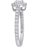 Diamond Cushion Halo Engagement Ring (1 ct. t.w.) 14k White Gold