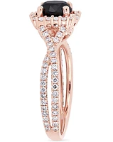 Diamond Halo Engagement Ring (1-1/2 ct. t.w.) 14K Yellow, White or Rose Gold