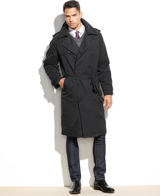 Men Classic Fit Iconic Belted Trench Raincoat