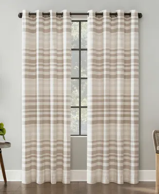 Delta 52" x 96" Tonal Stripe Cotton Curtain Panel
