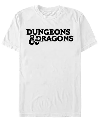 Fifth Sun Men's Dungeons And Dragons Stacked Text Logo Short Sleeve T-Shirt