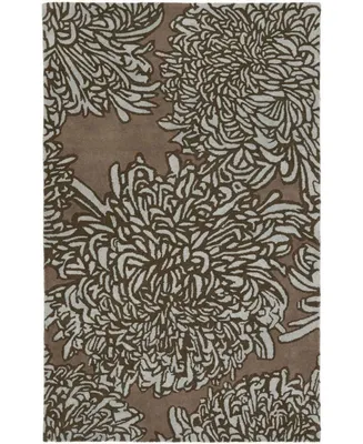 Martha Stewart Collection Chrysanthemum MSR4542G Driftwood 9' x 12' Area Rug