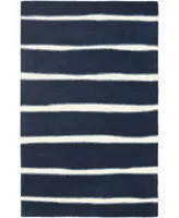 Martha Stewart Collection Chalk Stripe MSR3617C Navy 2'6" x 10' Runner Area Rug
