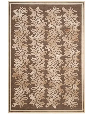 Martha Stewart Collection Plume Stripe MSR4448D Brown 5'3" x 7'6" Area Rug