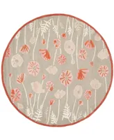 Martha Stewart Collection Poppy Glossary MSR3627B Terracotta 6' x 6' Round Area Rug