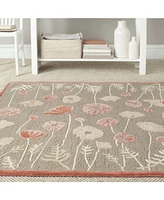 Martha Stewart Collection Poppy Glossary MSR3627B Terracotta 4' x 6' Area Rug