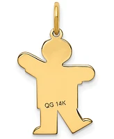 Boy Charm Pendant in 14k Gold