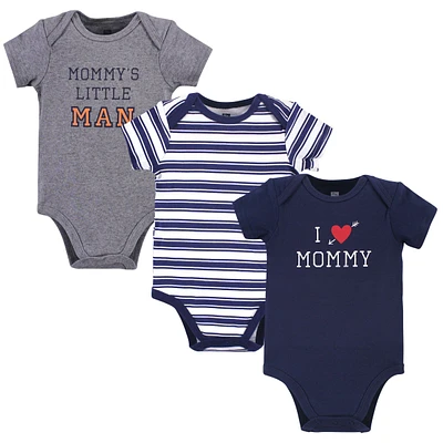 Hudson Baby Infant Boy Cotton Bodysuits 3pk, Daddy