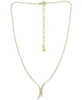 Giani Bernini Cubic Zirconia Double Curve 16" Statement Necklace, Created for Macy's