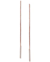 Giani Bernini Cubic Zirconia Threader Earrings in 18k Rose Gold-Plated Sterling Silver, Created for Macy's