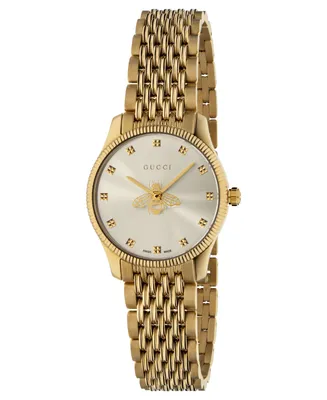 Gucci G-Timeless Gold Pvd Stainless Steel Bracelet Watch 29mm