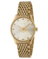 Gucci G-Timeless Gold Pvd Stainless Steel Bracelet Watch 36mm