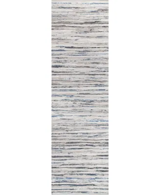 nuLoom Maile HMDM01A Blue 2'6" x 6' Runner Rug