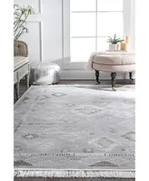 nuLoom Maida DCRS01A Silver 7'6" x 9'6" Area Rug