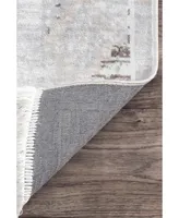 nuLoom Maida DCRS01A Silver 4' x 6' Area Rug