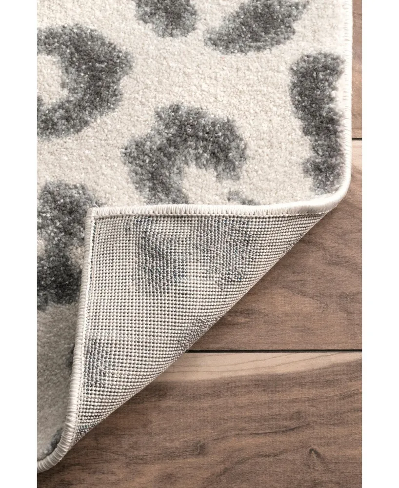 nuLoom Leopard RZBD61A Gray 8' x 10' Area Rug