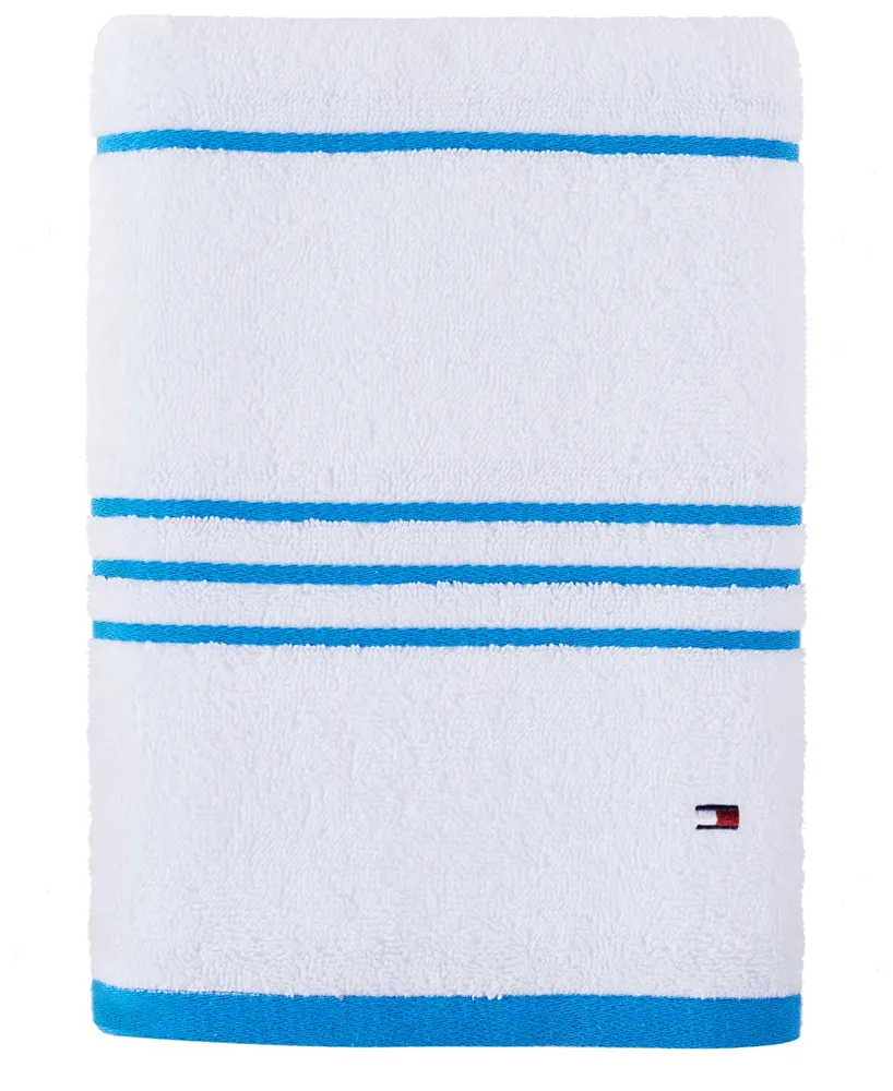 Tommy Hilfiger Modern American Stripe 30" x 54" Cotton Bath Towel
