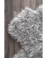 nuLoom Tianna HJFL03C Silver 3'6" x 6' Area Rug