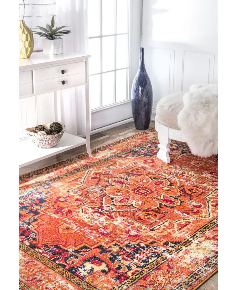 nuLoom Mackenzie KKCB10B Orange 2'6" x 6' Runner Rug