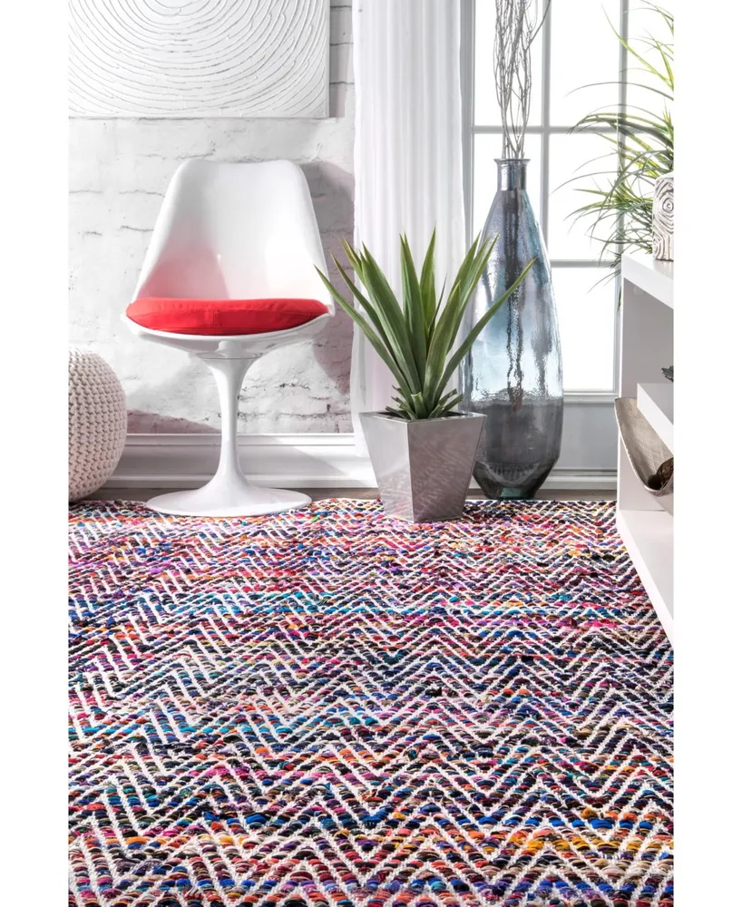 nuLoom Rochell VIAG01B Indigo 5' x 8' Area Rug