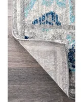 nuLoom Kiyoko RZBD59C Blue 4' x 6' Area Rug