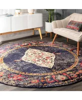 nuLoom Veronica KKCB26B Navy 3' x 5' Area Rug