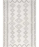 nuLoom Serna OWDN23A Ivory 5'3" x 7'6" Outdoor Area Rug