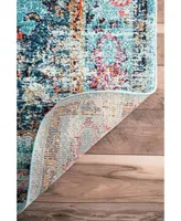 nuLoom Veronica KKCB26A Aqua 5'3" x 7'7" Area Rug