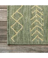 nuLoom Serna OWDN23E Sage 5'3" x 7'6" Outdoor Area Rug