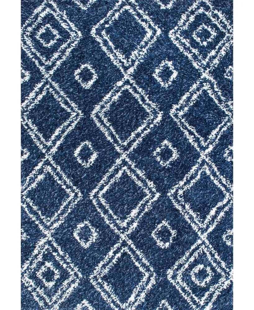 nuLoom Iola OZSG18C Blue 5'3" x 7'6" Area Rug