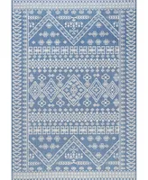 nuLoom Kandace OWDN24A Blue 8'6" x 11' Outdoor Area Rug